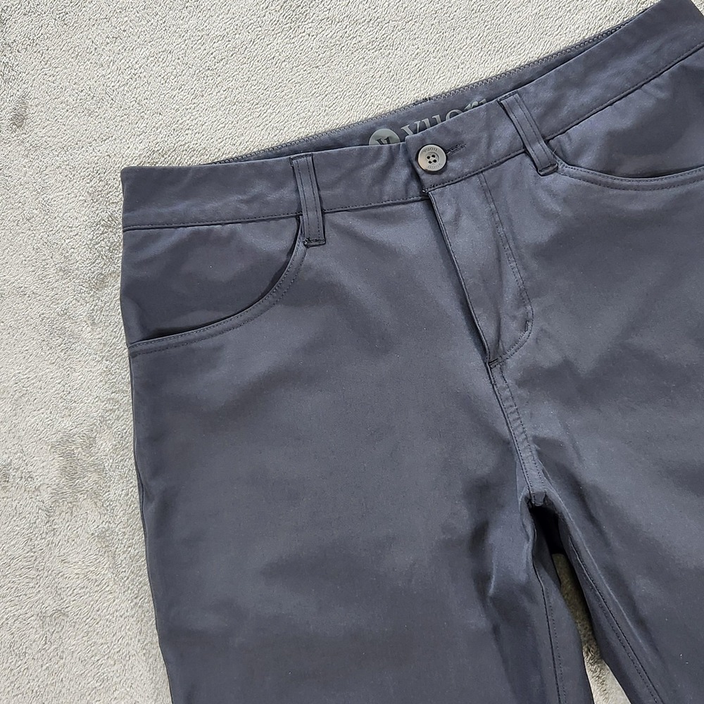Vuori Pants Mens 30x32 Gray Slim Fit Performance Tech Chino Travel Casual Wear - Picture 4 of 16